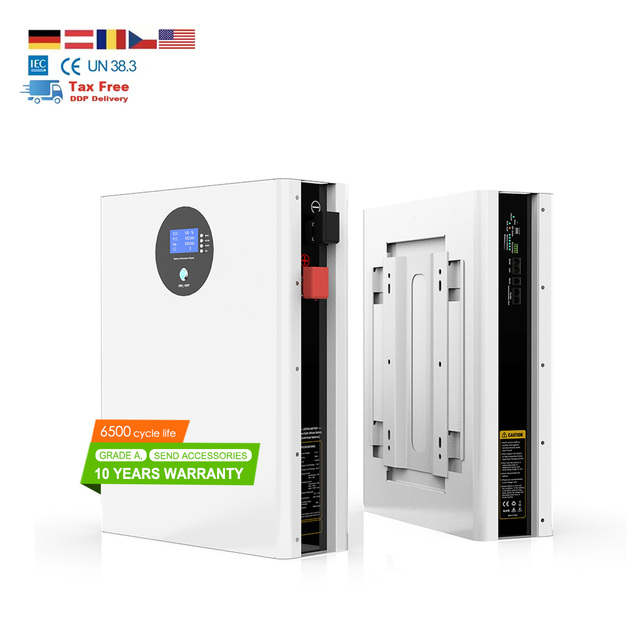 Semi Solid State 51.2V 100AH 5KWH Wall Mounted Lithium Ion LiFePO4 Battery Powerwall Solar Energy Storage 48V Battery