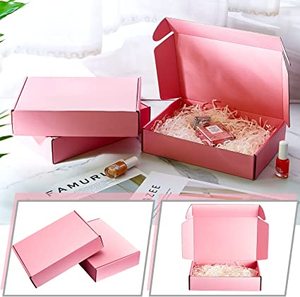 OEM Recyclable Corrugated Paper Box Foldable Personalized Custom Logo Printed Pink Shipping Paper <b>Boxes</b> Mailer Box - Product Image 3