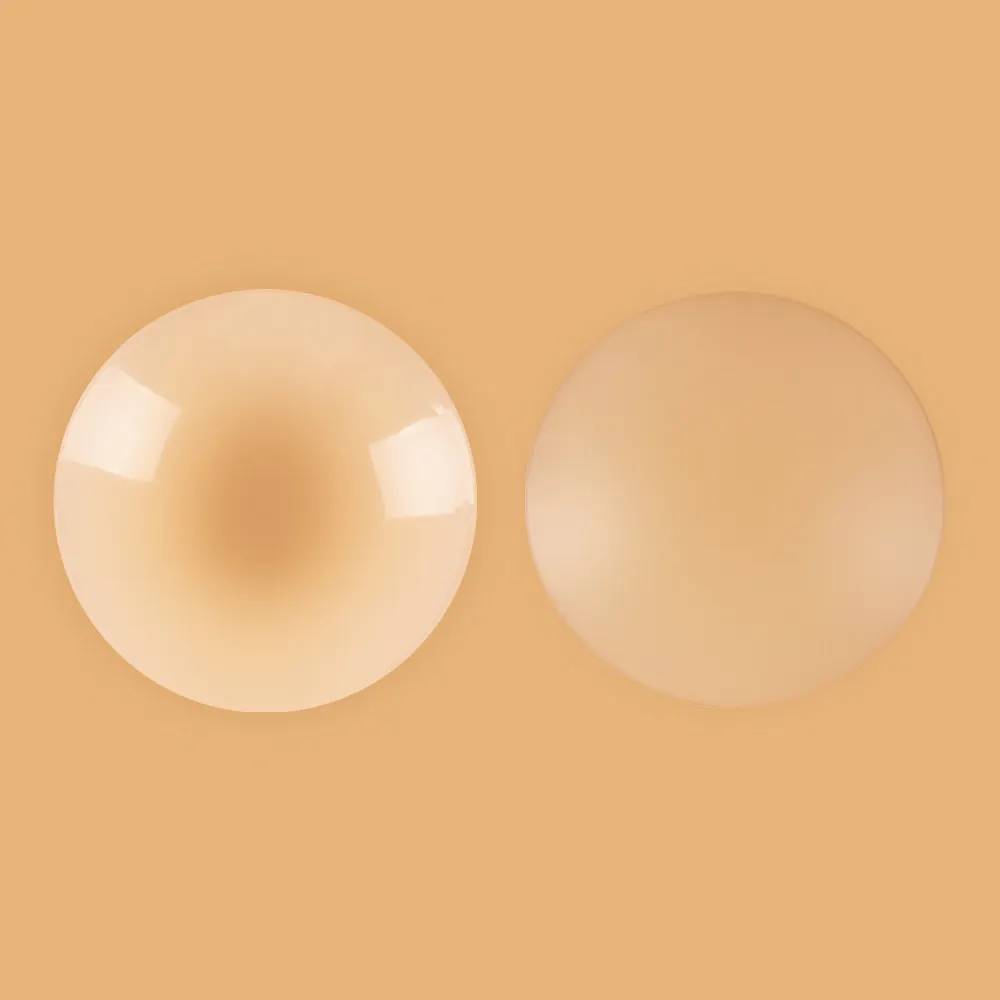 Reusable nude color silicone adhesive nipple cover without glue for large breast