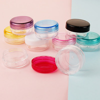 Mini pot de maquillage transparent vide 2G 3G 5G, petit pot rond pour crème contour des yeux avec couvercles à vis pour poudre d'ombre à paupières