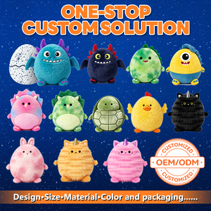 Solution personnalisée tout-en-un : Monstres sensoriels doux, dinosaures ronds, animaux en peluche à rebond lent, jouets en peluche moelleux - Product Image 1