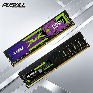 PUSKILL DDR4 16GB 3600MHz โมดูลหน่วยความจำ RAM สำหรับเดสก์ท็อป ดีไซน์สีม่วงเขียว ประสิทธิภาพสูงสำหรับการเล่นเกม อัปเกรด - Product Image 3