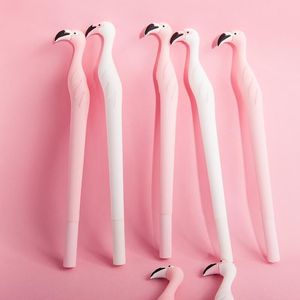 Bolígrafo de Gel con Forma de Flamenco, 0.5 mm, Rosa y Blanco, de Plástico, para Oficina y Escuela - Product Image 1