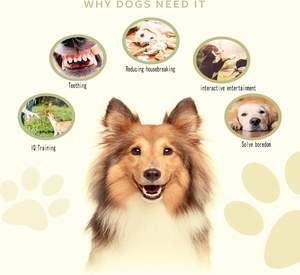 Fragola Dispenser giocattolo durevole cucciolo alimentatore giocattoli per IQ formazione & arricchimento mentale, bel cane giocattolo - Product Image 4