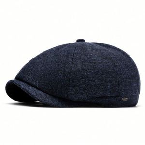 Hot Selling Autumn Winter Men Winter Betet 8 Panels Newsboy Cap <b>Hat</b> With Warm Lining - Product Image 1