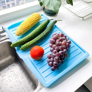 Wholesale Hot Sell Multi Functional Large Kitchen Drain Tray Fruit Vegetable Plastic Rectangular Bowls Chopsticks Tableware <b>Rack</b> - Product Image 3