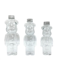LOKYO bouteilles d'emballage de lait de jus de boisson mignon ours personnalisé réutilisable en plastique tasse à thé à bulles