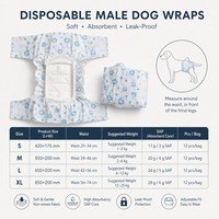 Direkt vom Hersteller: Einweg-Hundewindeln für Rüden, Weiche Vliesstoff-Bauchbänder, Superabsorbierend und Auslaufsicher, OEM