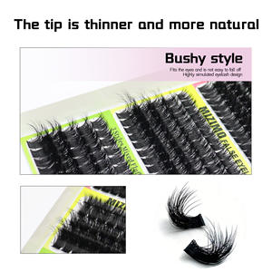 <span class=keywords><strong>Pestañas</strong></span> postizas de fibra sintética DIY15 de 100D, 120D, 160D, segmentadas, hechas a mano, de 10-18mm, <span class=keywords><strong>para</strong></span> un look desordenado. - Product Image 3