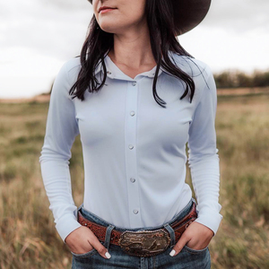 Vêtements d'équitation Chemise de compétition formelle professionnelle pour femmes Chemise d'équitation à manches longues Chemises de spectacle Chemise western - Product Image 1