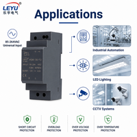 Catu Daya DIN Rail 24V 36W Catu Daya Switching Industri 85-264VAC Input AC Universal untuk Kabinet Kontrol
