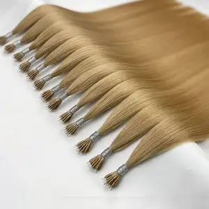 Новый красивый трендовый пластиковый наконечник для наращивания волос 100% человеческих волос remy Russian f tip