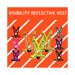 Rompi Keselamatan Reflektif dengan Logo yang Dapat Disesuaikan, Visibilitas Tinggi, Sabuk Reflektif untuk Lari Malam di Luar Ruangan, Pita Reflektif Nilon, Pakaian Reflektif - Product Image 2