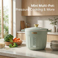 Nouvelle petite casserole électrique multifonctionnelle avec contrôle de la température, revêtement céramique, portable, 1,2 l, 1,6 l, pour la cuisson du riz