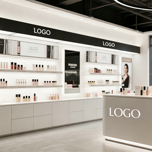 Vetrina Espositiva per Cosmetici di Alta Qualità Personalizzata per Saloni di Bellezza e Negozi Commerciali, Espositore per Trucchi e Prodotti Skincare Nero/Bianco - Product Image 4