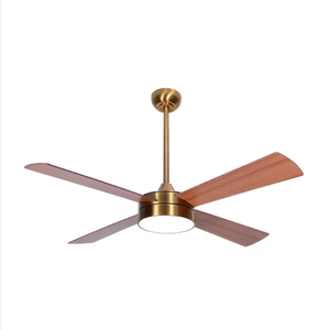 Ventilador de Techo Moderno de 52 Pulgadas con Motor de CC, 3 Aspas y Kit de Luz LED, Control Remoto, Material del Cuerpo de la Lámpara de Madera Contrachapada - Product Image 1