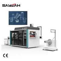 Machine de fabrication de gobelets en plastique PP entièrement automatique à quatre piliers, prix d'usine, machine de thermoformage plastique