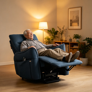 <span class=keywords><strong>Sillón</strong></span> Reclinable Moderno con Motor Individual, Asiento de Cuero, para Asistencia a Personas Mayores, Mueble para el Hogar, Sala de Estar - Product Image 2