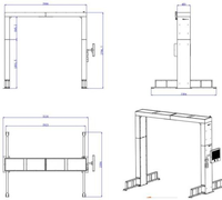 Sistema de Gestión de Inventario Inteligente RFID HECERE, Lector de Arco de Seguridad UHF ISO 18000-6C, Distancia de Lectura de 8 cm para Almacén