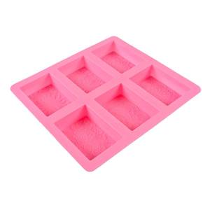 Molde de Silicona Rectangular de 6 Cavidades con Patrón para Hornear en la Cocina, Molde para Jabón Hecho a Mano - Product Image 3