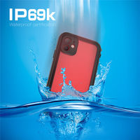 Étui de téléphone étanche entièrement scellé au piment rouge pour iPhone 7 8 Plus Xr Xs 11 12 pour iPhone 13 Étuis fins étanches