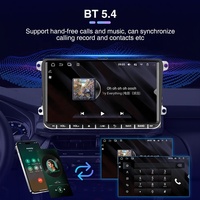신제품 64GB 무선 카플레이 안드로이드 카 라디오 플레이어 후방 카메라 앰프 내장 VW 골프 폴로 파사트 제타 GPS 헤드 유닛