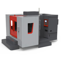 Centre d'usinage horizontal robuste WH63B BT50 6000 tr/min Haute rigidité Table rotative 4 axes 3 axes pour fabrication de métaux lourds CNC