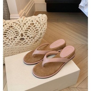 Sandales coréennes à talon bas et discret, couleur unie, fines brides, rehaussantes, pour femmes - Product Image 3