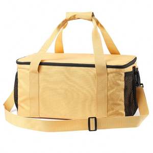 Nueva bolsa térmica portátil para acampar, almacenamiento anticolisión, bolsa de vajilla para Picnic, correa de hombro ajustable, bolsa de mano para Picnic - Product Image 2