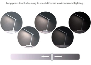 Portable Folding LED Desk Lamp with Touch Control and 3000K/4000K/6000K Dimming Modern ABS Design Rectangle Shade <b>USB</b> <b>Plug</b>-In - Product Image 4