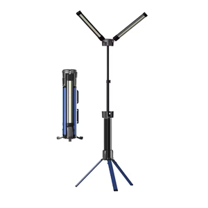 Luz DE <span class=keywords><strong>TRABAJO</strong></span> LED plegable con trípode ajustable Iluminación DE <span class=keywords><strong>TRABAJO</strong></span> recargable portátil Luz de <span class=keywords><strong>trabajo</strong></span> de doble cabezal de emergencia para exteriores - Product Image 1