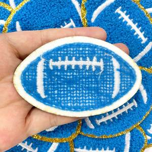 Nouvelle Patch Brodé en Chenille à Bords Pailletés Thermocollant, Motif Softball Bleu, pour Décoration de Chapeaux et Sweats à Capuche - Product Image 5