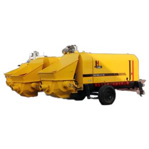 Bomba de Concreto Eléctrica de la Marca JIUHE, Fabricada en China, Modelo HBT80, Bomba de Concreto Portátil Montada en Remolque - Product Image 1