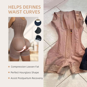 Novedades 2026: Fajas Colombianas Moldeadoras de <span class=keywords><strong>Cuerpo</strong></span> Completo con Botones y Efecto Levanta Glúteos, con Varillas y Entrepierna Abierta para Mujer - Product Image 4