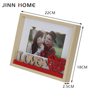 Jinn Nhà 4X6 Inches Gỗ Khung Ảnh Cho Ngày <span class=keywords><strong>Valentine</strong></span> Hình Ảnh Tưởng Niệm Cho Tình Yêu Tin Nhắn Thiết Kế Độc Đáo Hình Ảnh Khung Quà Tặng - Product Image 3