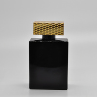 Botol parfum semprot kaca hitam 100 ml