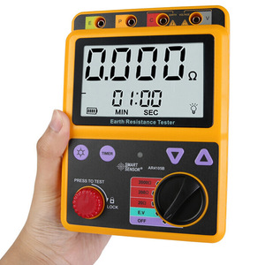 Цифровой Измеритель сопротивления заземления, измеритель диапазона 0-2000 Ом, 2/3 линии, цифровой зажим, умный датчик Ar4105b - Product Image 4