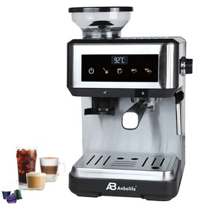 Machine à café expresso numérique Anbolife <span class=keywords><strong>moins</strong></span> chère avec moulin à grains et mousseur à lait – Cafetera De Expreso Prix Usine - Product Image 1
