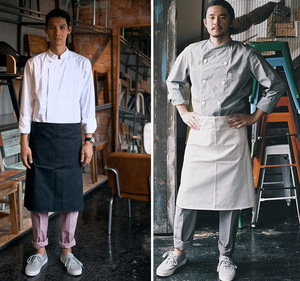 Delantal Corto de Verano para Hombre, Delantal de Lona Niuweili, Media Manga, para Restaurante, Cocina, Solicitar Refrigerador - Product Image 4