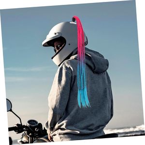 girl motorcycle helmet pony tail Blonde Ladies Pigtails Works On Any Skate or Snow He  Synthetic Hair 3 Quality Wholesale helmet braids ponytail