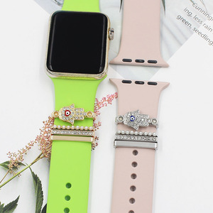 Metalen Sieraden Decoratieve Ringlussen Ornament Diamant Hart Slimme Horlogeband Bedels Accessoires Voor Horlogebandbandjes - Product Image 3