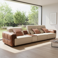 Modernes Umweltfreundliches Echtleder 3-Sitzer Modernes Sofa-Set Möbel Sektionales Modernes Langes Sofa Wohnzimmer-Sofa