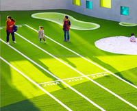Großhandel Wetterfester Günstiger Fußballrasen Synthetischer Fußballrasen Fußballfeld-Rasenteppich-Rolle