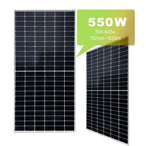 Modul PV Perc kinerja tinggi 550w 540W 182mm produsen pelat tenaga surya listrik