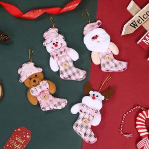 Set de Adornos Navideños - Decoración Colgante de Tela con Santa y Renos, Adornos de Fieltro Hechos a Mano de 8-12 cm para Árbol, Ventana, Repisa - Product Image 2