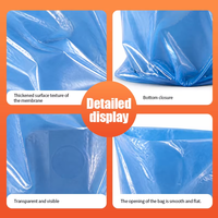Housse de protection industrielle en plastique PE VCI bleue sur mesure de grande taille pour équipement de machine sur palette