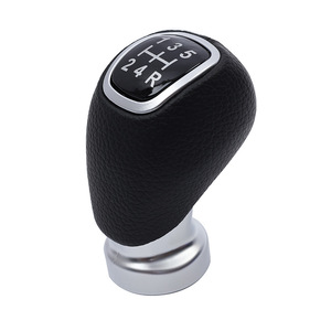 Hyundai I10 I20 Gear <b>Shift</b> <b>Knob</b> 5 6 Speed Leather Ergonomic Black Car Manual Transmission <b>Shift</b> Lever Replacement Part - Product Image 1