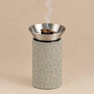 Stylish Wooden Bakhoor Burner with Stainless <b>Steel</b> <b>Bowl</b> for Indoor Fragrance - Product Image 1