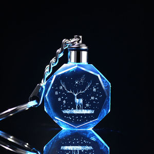 Crystal Luminous LED Keychain para Estudantes do Sexo Feminino Graduação Temporada e Enfeite de Natal Pequeno Pendurado Logo Birthday Gift - Product Image 3