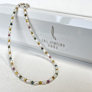 Gargantilla personalizable de lujo, collar de perlas de agua dulce de Plata de Ley 925, collares de perlas de alta calidad con piedras preciosas de colores - Product Image 6